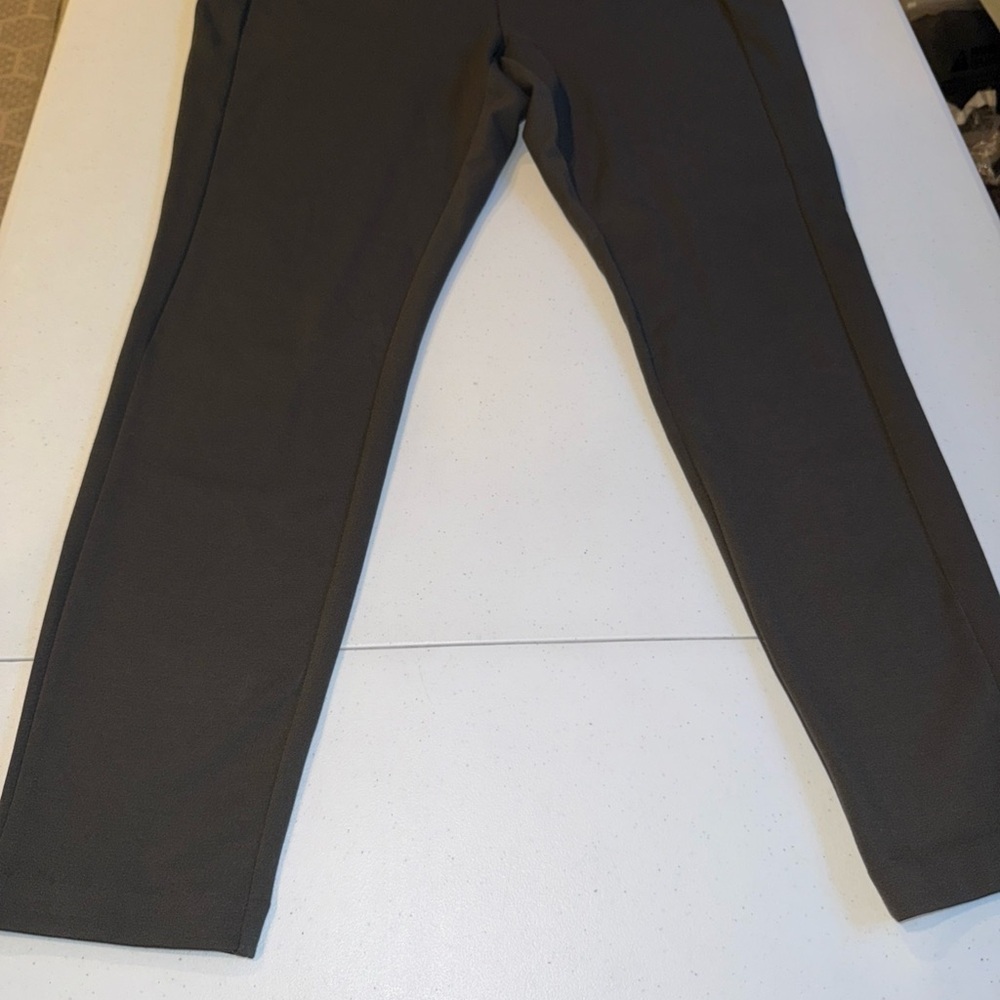 J Jill Ponte Leggings Women's Large Dark Green Stretch Slim leg Pull On Pant